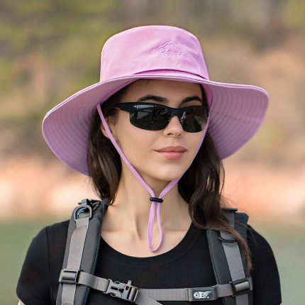 ladies double top purple summer hats